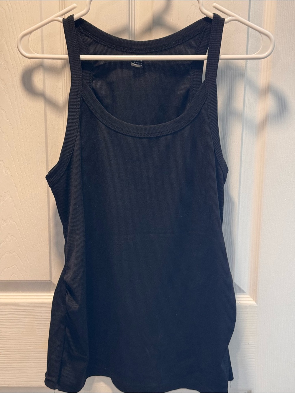 SHEIN Black, Gray & Cream Ribbed Scoop Neck Tank Top Maternity
